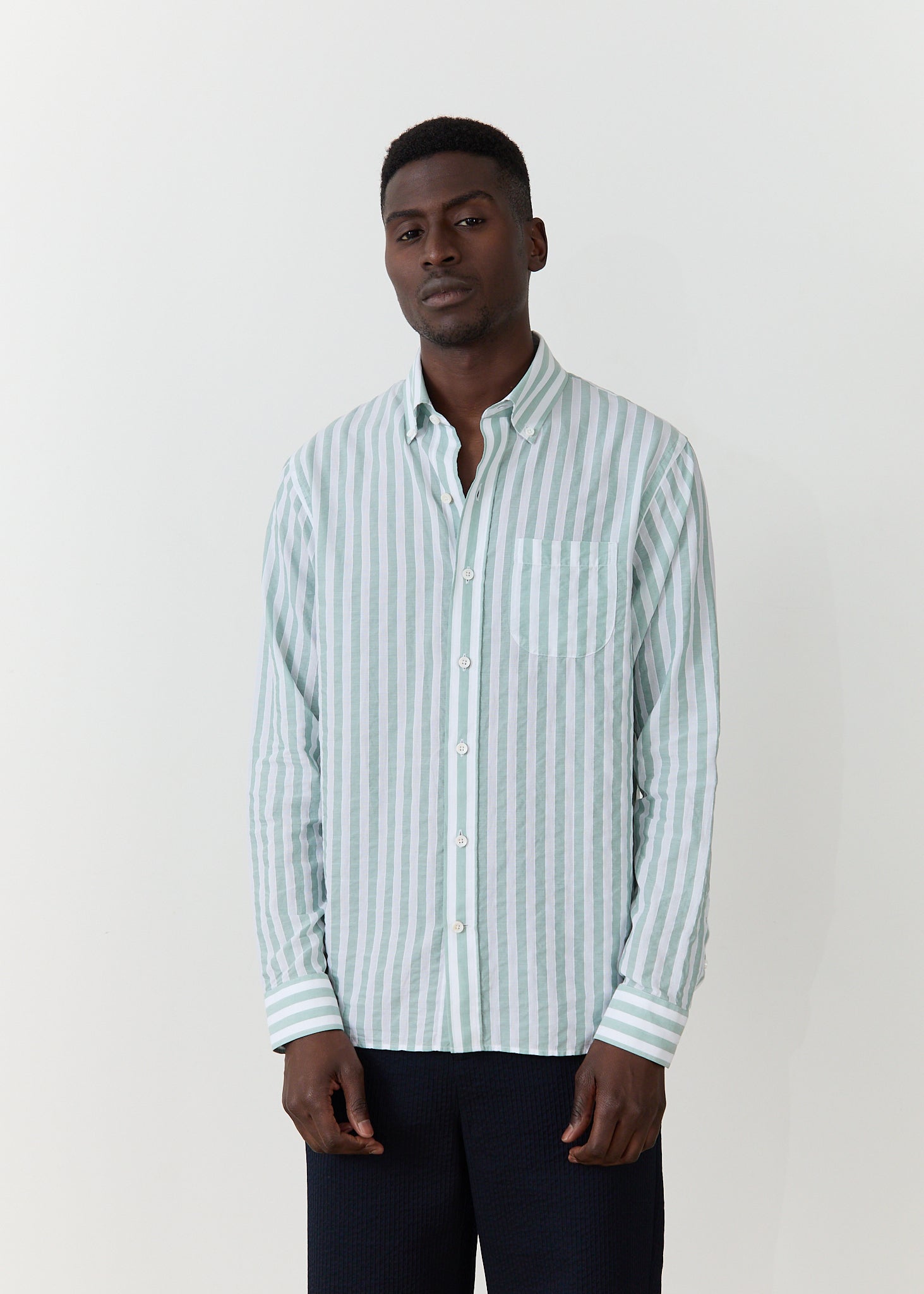 Chemise Calvi vert et blanc