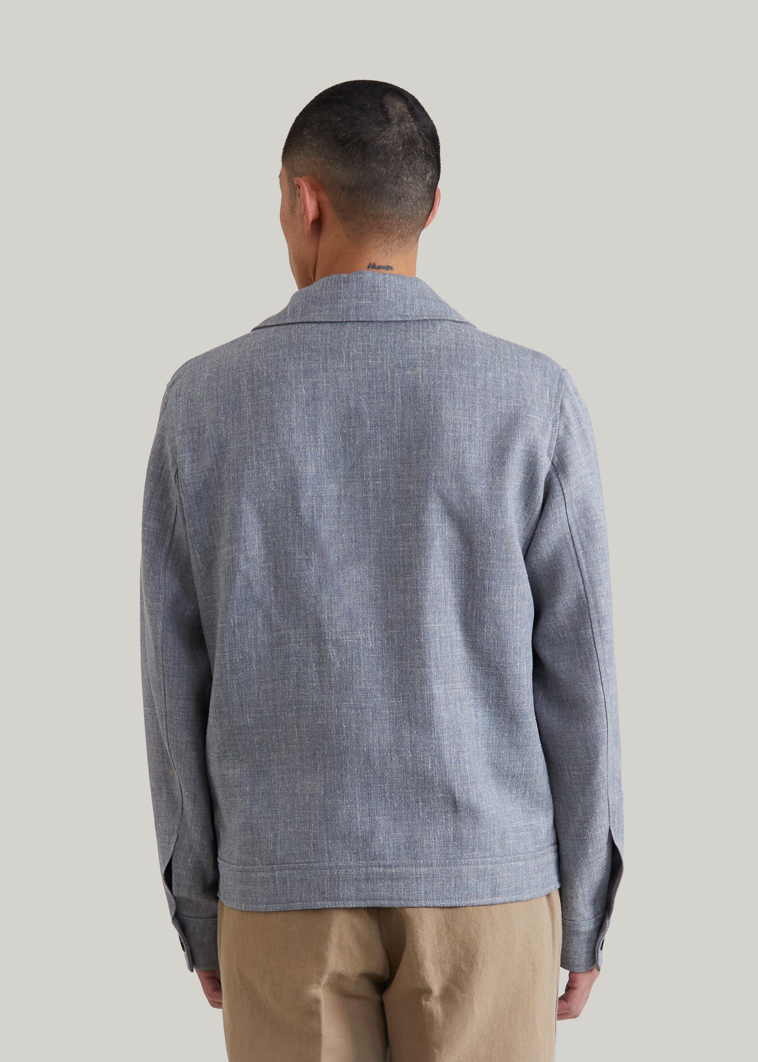 Alserio bomber jacket in gray blue