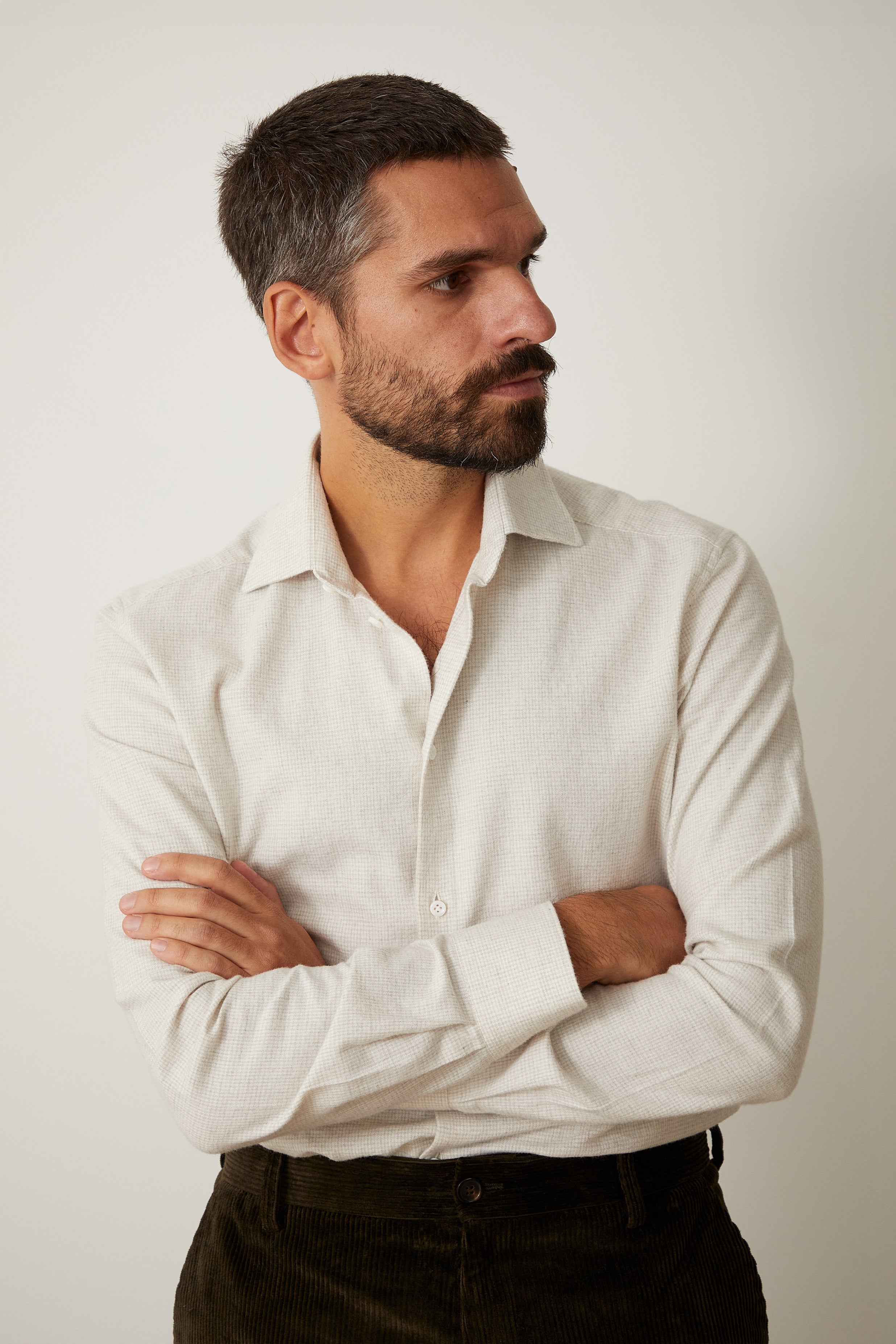 Volpaia Houndstooth Flannel Shirt